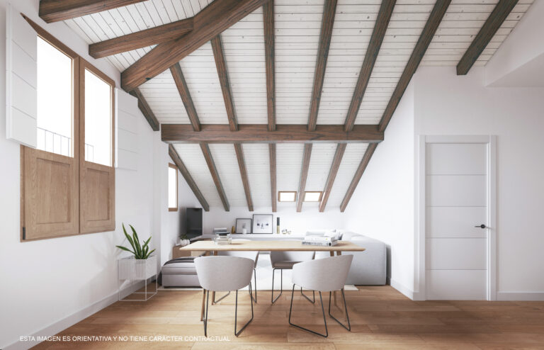 Infografía vivienda del edificio en José Zorrilla, Segovia